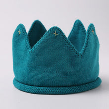 Load image into Gallery viewer, Crown Baby Hat Photography Props Autumn Winter Knit Newborn Baby Girl Boy Hat Turban Infant Toddler Beanie Cap Casquette Enfant