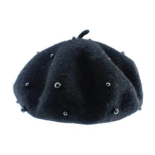 Load image into Gallery viewer, Fashion Wool Baby Hat with Pearls Candy Color Retro Baby Girl Cap Kids Beret Hats for Girls 2-6 Years 1PC