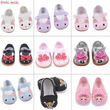 Load image into Gallery viewer, Cute Doll Shoes 7cm High-quality Bow Cartoon Skull Pattern Mini Shoes For 18 Inch American And Baby New Bron Dolls Toy 1/3 BJD