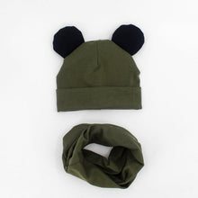 Load image into Gallery viewer, Baby Hat Cotton Ear Cap For Boys And Girls Winter Hat Scarf Set Children Boys Cap Scarf 2PCS