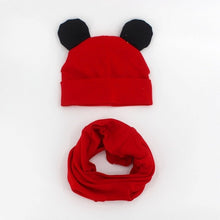 Load image into Gallery viewer, Baby Hat Cotton Ear Cap For Boys And Girls Winter Hat Scarf Set Children Boys Cap Scarf 2PCS