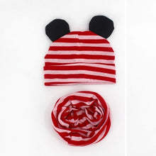 Load image into Gallery viewer, Baby Hat Cotton Ear Cap For Boys And Girls Winter Hat Scarf Set Children Boys Cap Scarf 2PCS