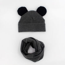 Load image into Gallery viewer, Baby Hat Cotton Ear Cap For Boys And Girls Winter Hat Scarf Set Children Boys Cap Scarf 2PCS