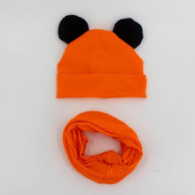 Load image into Gallery viewer, Baby Hat Cotton Ear Cap For Boys And Girls Winter Hat Scarf Set Children Boys Cap Scarf 2PCS