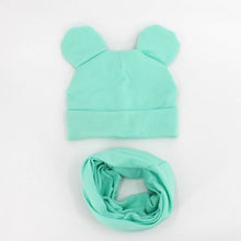 Load image into Gallery viewer, Baby Hat Cotton Ear Cap For Boys And Girls Winter Hat Scarf Set Children Boys Cap Scarf 2PCS
