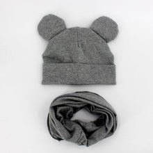 Load image into Gallery viewer, Baby Hat Cotton Ear Cap For Boys And Girls Winter Hat Scarf Set Children Boys Cap Scarf 2PCS