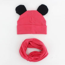 Load image into Gallery viewer, Baby Hat Cotton Ear Cap For Boys And Girls Winter Hat Scarf Set Children Boys Cap Scarf 2PCS