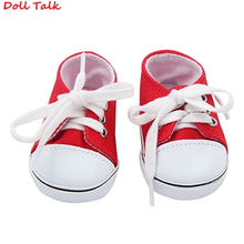 Load image into Gallery viewer, New Fashion Baby Sequins Doll Shoes 7cm Manual Shoes Lovely 43cm Dolls Baby New Born and 18 inches American Doll Free Shipping