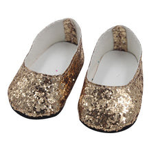 Load image into Gallery viewer, New Fashion Baby Sequins Doll Shoes 7cm Manual Shoes Lovely 43cm Dolls Baby New Born and 18 inches American Doll Free Shipping