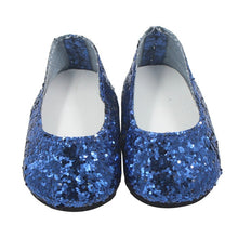 Load image into Gallery viewer, New Fashion Baby Sequins Doll Shoes 7cm Manual Shoes Lovely 43cm Dolls Baby New Born and 18 inches American Doll Free Shipping