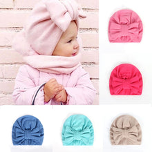 Load image into Gallery viewer, BalleenShiny Warm Baby Hats For Boys&Girls Infant Lovely Bowknot Hats Baby Bonnet Beanie Turban Head Accessories Kids Gifts