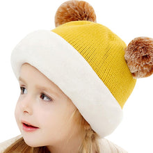Load image into Gallery viewer, Autumn Winter Children Hats Pom Pom Ball Hat Kids Beanies Cap Girls Boys Warm Wool Hooded Hat Baby Scarves Toddler Caps