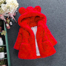 Load image into Gallery viewer, Baby Girls Jacket Kids Boys Fashion Coats Artificial Fur Warm Hooded Autumn Winter Girls Infant Clothing Children's Jacket
