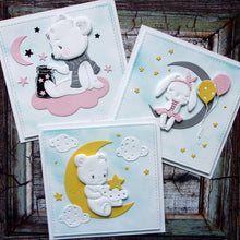 Load image into Gallery viewer, Animal Doll Dies Moon Star Rabbit Girl Metal Cutting Dies Scrapbooking For DIY Embossing Cuts Craft Die Baby Balloon Dies
