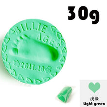 Load image into Gallery viewer, 1pc baby footprint Clay Imprint Kit Casting Baby Hand Print Air Drying Soft Parent-child Hand Ink Pad Fingerprint Memory 30g