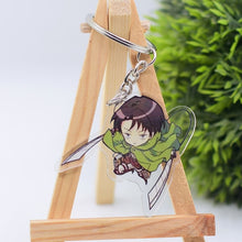 Load image into Gallery viewer, 2019 Attack on Titan Keychain Double Sided Acrylic Key Chain Pendant Anime Accessories Cartoon Key Ring