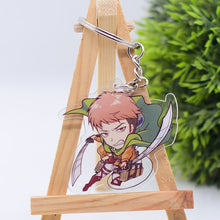 Load image into Gallery viewer, 2019 Attack on Titan Keychain Double Sided Acrylic Key Chain Pendant Anime Accessories Cartoon Key Ring