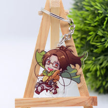 Load image into Gallery viewer, 2019 Attack on Titan Keychain Double Sided Acrylic Key Chain Pendant Anime Accessories Cartoon Key Ring