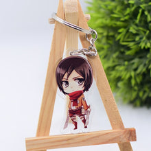 Load image into Gallery viewer, 2019 Attack on Titan Keychain Double Sided Acrylic Key Chain Pendant Anime Accessories Cartoon Key Ring