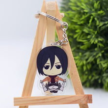 Load image into Gallery viewer, 2019 Attack on Titan Keychain Double Sided Acrylic Key Chain Pendant Anime Accessories Cartoon Key Ring