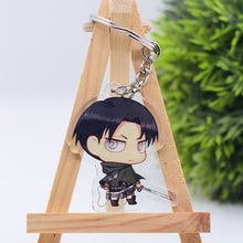 Load image into Gallery viewer, 2019 Attack on Titan Keychain Double Sided Acrylic Key Chain Pendant Anime Accessories Cartoon Key Ring