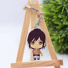 Load image into Gallery viewer, 2019 Attack on Titan Keychain Double Sided Acrylic Key Chain Pendant Anime Accessories Cartoon Key Ring