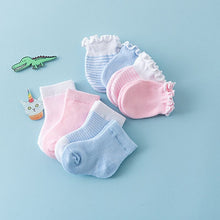Load image into Gallery viewer, 4 Pairs Children Kids Baby Newborn Socks Gloves Anti-scratch Breathable Elasticity Protection Face Mittens Shower Gift
