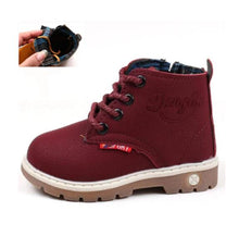Load image into Gallery viewer, Children Casual Shoes Autumn Winter Martin Boots Boys Shoes Fashion Leather Soft Antislip Girls Boots 21-30 Sport Running Shoes