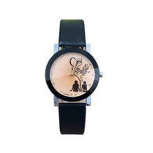 Load image into Gallery viewer, Hot Fashion Classics Black Leather Lover's Watches Creative Couple Gift For Lovers Geometric Quartz Luxury Band Wristwatch