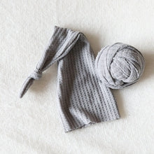 Load image into Gallery viewer, 2019 newborn photography props wraps + hat kids newborn set beanie propshoot for photography new born baby boy accessories
