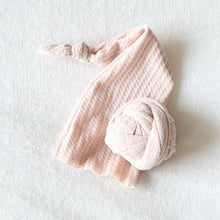 Load image into Gallery viewer, 2019 newborn photography props wraps + hat kids newborn set beanie propshoot for photography new born baby boy accessories