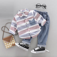 Load image into Gallery viewer, Fall baby boys girls clothing set T-shirt tops pant tracksuits for newborn baby boy girls outfits Pullover overalls clothes sets