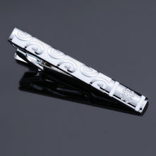Load image into Gallery viewer, high-end Tie Clip men jewelry luxury Classic gold lase Matte Tie Bar carving Simple Brushed Smooth crystal Clasp Tie Pin Gifts