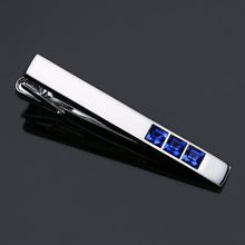 Load image into Gallery viewer, high-end Tie Clip men jewelry luxury Classic gold lase Matte Tie Bar carving Simple Brushed Smooth crystal Clasp Tie Pin Gifts