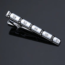 Load image into Gallery viewer, high-end Tie Clip men jewelry luxury Classic gold lase Matte Tie Bar carving Simple Brushed Smooth crystal Clasp Tie Pin Gifts