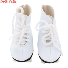 Load image into Gallery viewer, New Style Pink White Doll Handmade Skate Shoes Fit 43cm Born Baby Doll Boots 18 Inch Doll Shoes Children Best Birthday Gift