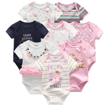 Load image into Gallery viewer, 8 PCS/LOT Short Sleeve Baby Rompers 100%Cotton overalls Newborn clothes Roupas de bebe boys girls jumpsuit&clothing