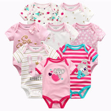 Load image into Gallery viewer, 8 PCS/LOT Short Sleeve Baby Rompers 100%Cotton overalls Newborn clothes Roupas de bebe boys girls jumpsuit&clothing