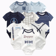 Load image into Gallery viewer, 8 PCS/LOT Short Sleeve Baby Rompers 100%Cotton overalls Newborn clothes Roupas de bebe boys girls jumpsuit&clothing