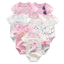 Load image into Gallery viewer, 8 PCS/LOT Short Sleeve Baby Rompers 100%Cotton overalls Newborn clothes Roupas de bebe boys girls jumpsuit&clothing