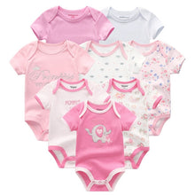 Load image into Gallery viewer, 8 PCS/LOT Short Sleeve Baby Rompers 100%Cotton overalls Newborn clothes Roupas de bebe boys girls jumpsuit&clothing