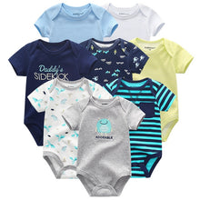 Load image into Gallery viewer, 8 PCS/LOT Short Sleeve Baby Rompers 100%Cotton overalls Newborn clothes Roupas de bebe boys girls jumpsuit&clothing