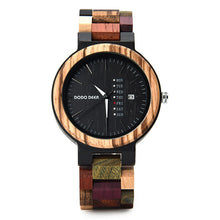 Load image into Gallery viewer, DODO DEER Couple Wooden Watches Quartz Movement Multifunction Watch Male Female Wooden watches clock Accept Custom Dropship