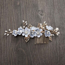 Load image into Gallery viewer, MOLANS Luxury Hairpin For Women Hair Combs Headdress Prom Bridal Wedding Crown Elegant Hair Accessories Gold Leaves Headwear 1PC