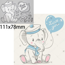 Load image into Gallery viewer, Animal Doll Dies Moon Star Rabbit Girl Metal Cutting Dies Scrapbooking For DIY Embossing Cuts Craft Die Baby Balloon Dies