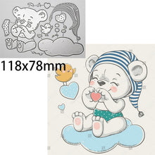 Load image into Gallery viewer, Animal Doll Dies Moon Star Rabbit Girl Metal Cutting Dies Scrapbooking For DIY Embossing Cuts Craft Die Baby Balloon Dies