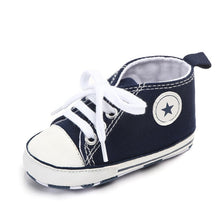 Load image into Gallery viewer, Baby Canvas Classic Sports Sneakers Newborn Baby Boys Girls Print Star First Walkers Shoes Infant Toddler Anti-slip Baby Shoes