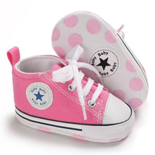 Load image into Gallery viewer, Baby Canvas Classic Sports Sneakers Newborn Baby Boys Girls Print Star First Walkers Shoes Infant Toddler Anti-slip Baby Shoes