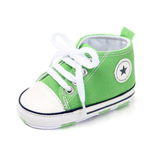 Load image into Gallery viewer, Baby Canvas Classic Sports Sneakers Newborn Baby Boys Girls Print Star First Walkers Shoes Infant Toddler Anti-slip Baby Shoes