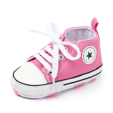 Load image into Gallery viewer, Baby Canvas Classic Sports Sneakers Newborn Baby Boys Girls Print Star First Walkers Shoes Infant Toddler Anti-slip Baby Shoes